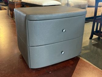 Neutral Grey Wrapped 2-Drawer Nightstand