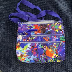 Kipling Purple Patterns Crossbody