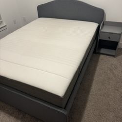 Queen Size Bed With Frame And Night Stand Included
