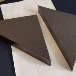 2 dark brown floating shelves