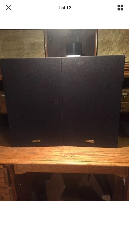 VINTAGE FISHER STEREO AUDIO FLOOR SPEAKERS NL 8189-604 USA Made