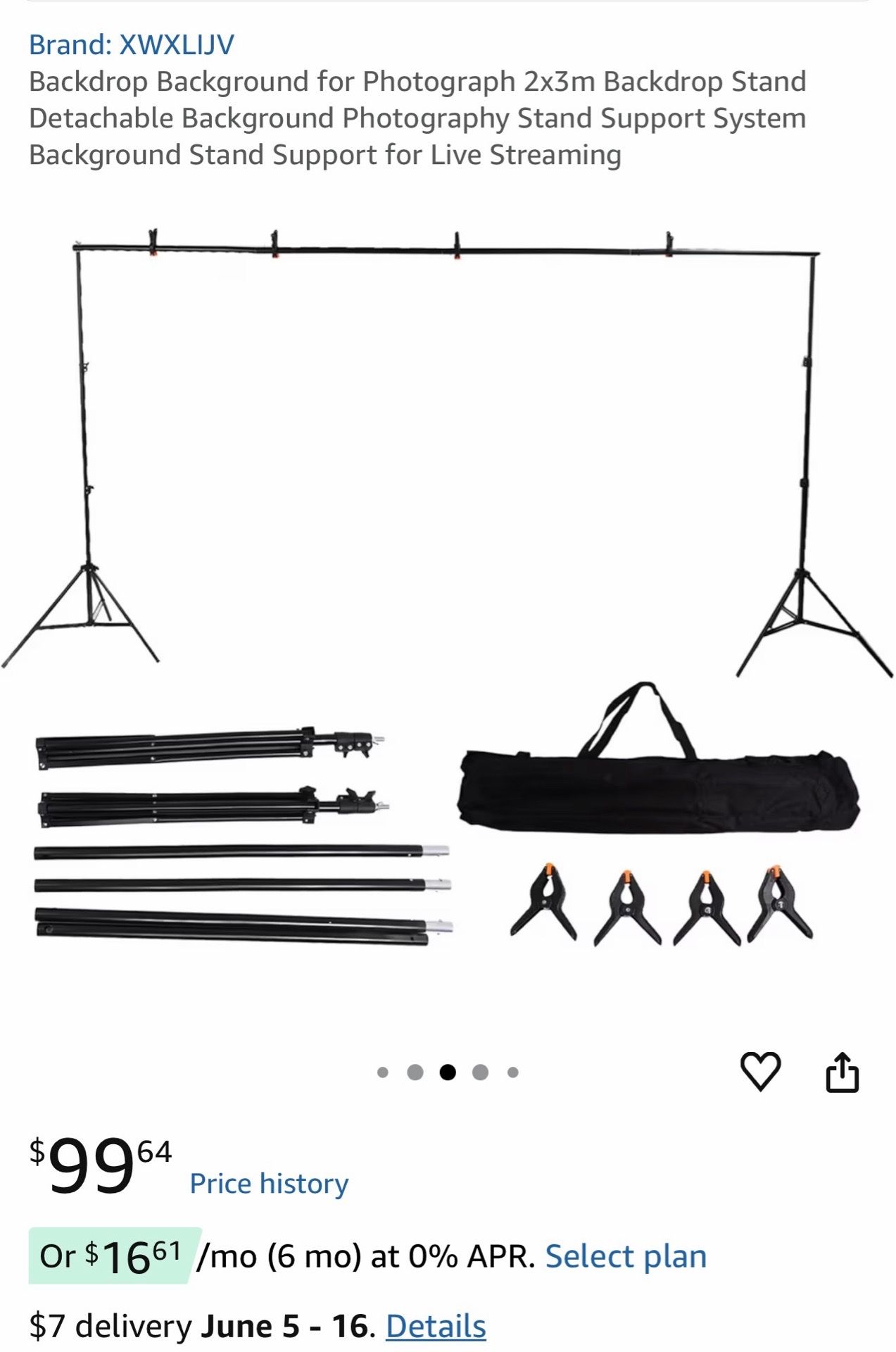 Photography backdrop set up