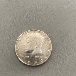 1964 Half Dollar Silver Coin 