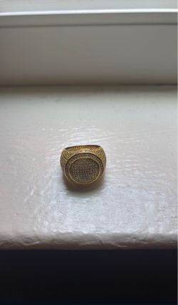 Gold plated buss down Ring
