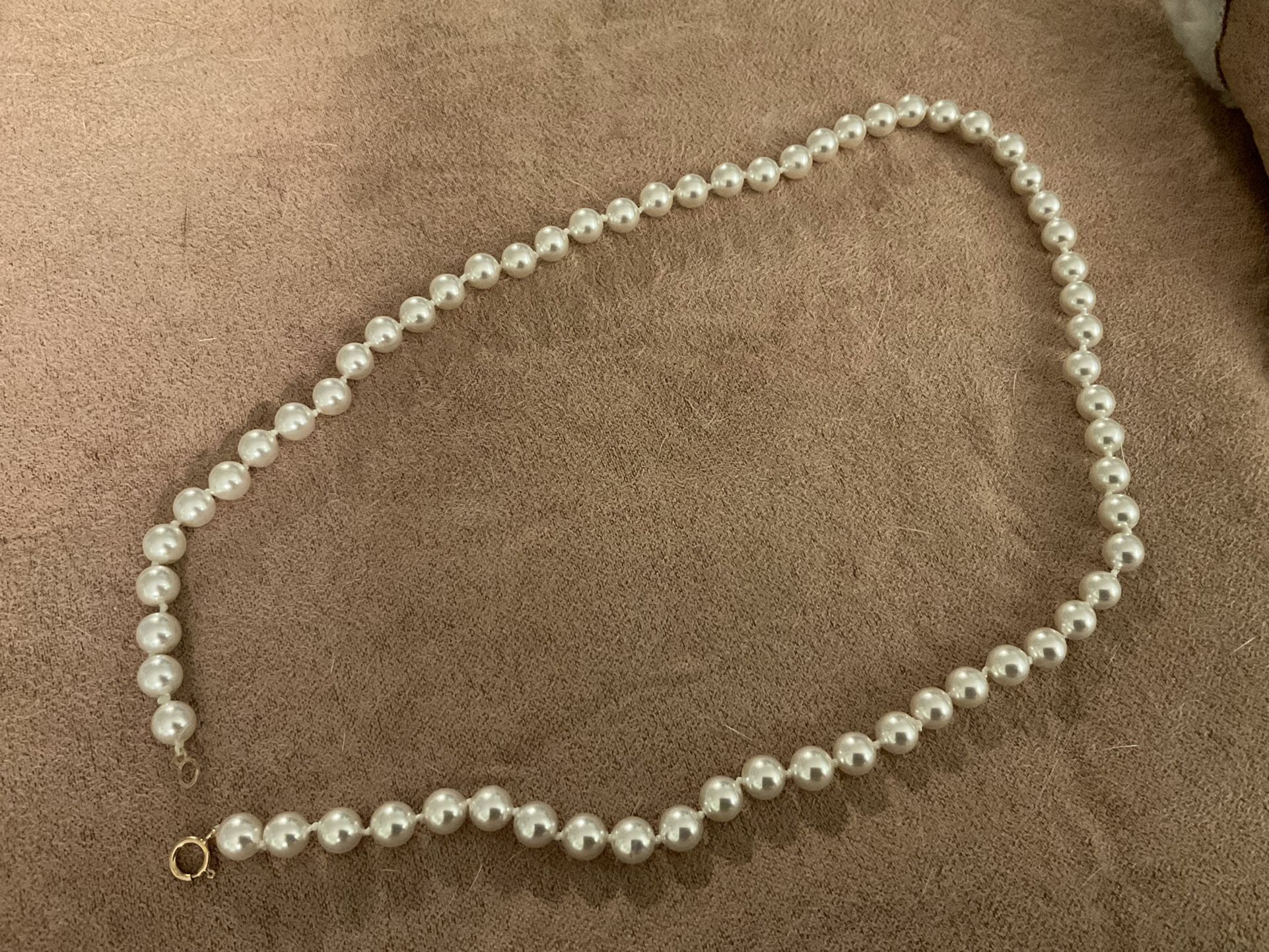  Imitation pearl Necklace 14kt Gold