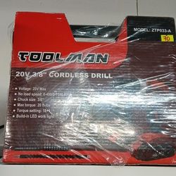 TOOLMAN New 20v 3/8 Cordless Drill