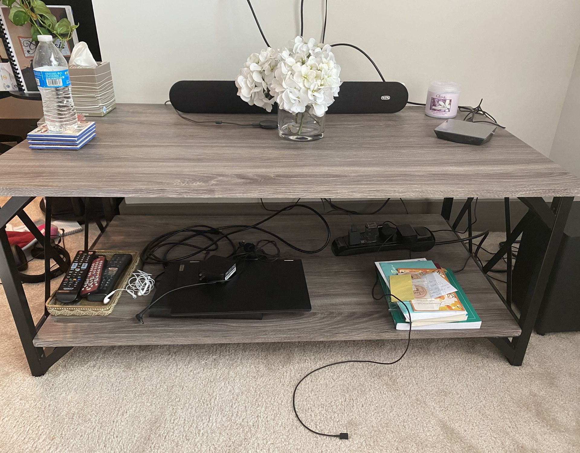 Coffee Table, Grey and black, wood and metal material