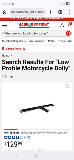 Pittsburgh Low Profile Motorcycle Dolly