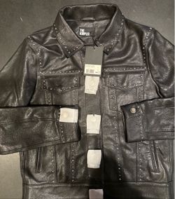 Kooples Women’s Genuine Leather Studded Jacket
