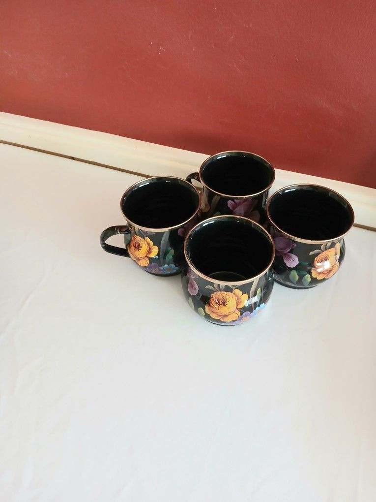 MacKenzie Child Black Mugs