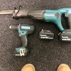 Makita Bundle - Sawzall, Driver Drill + 3 Batteries