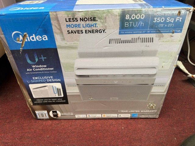 8000btu Windows Ac U-shaped By Media/ WiFi Smart/ Ultra Quite. Complete Set New