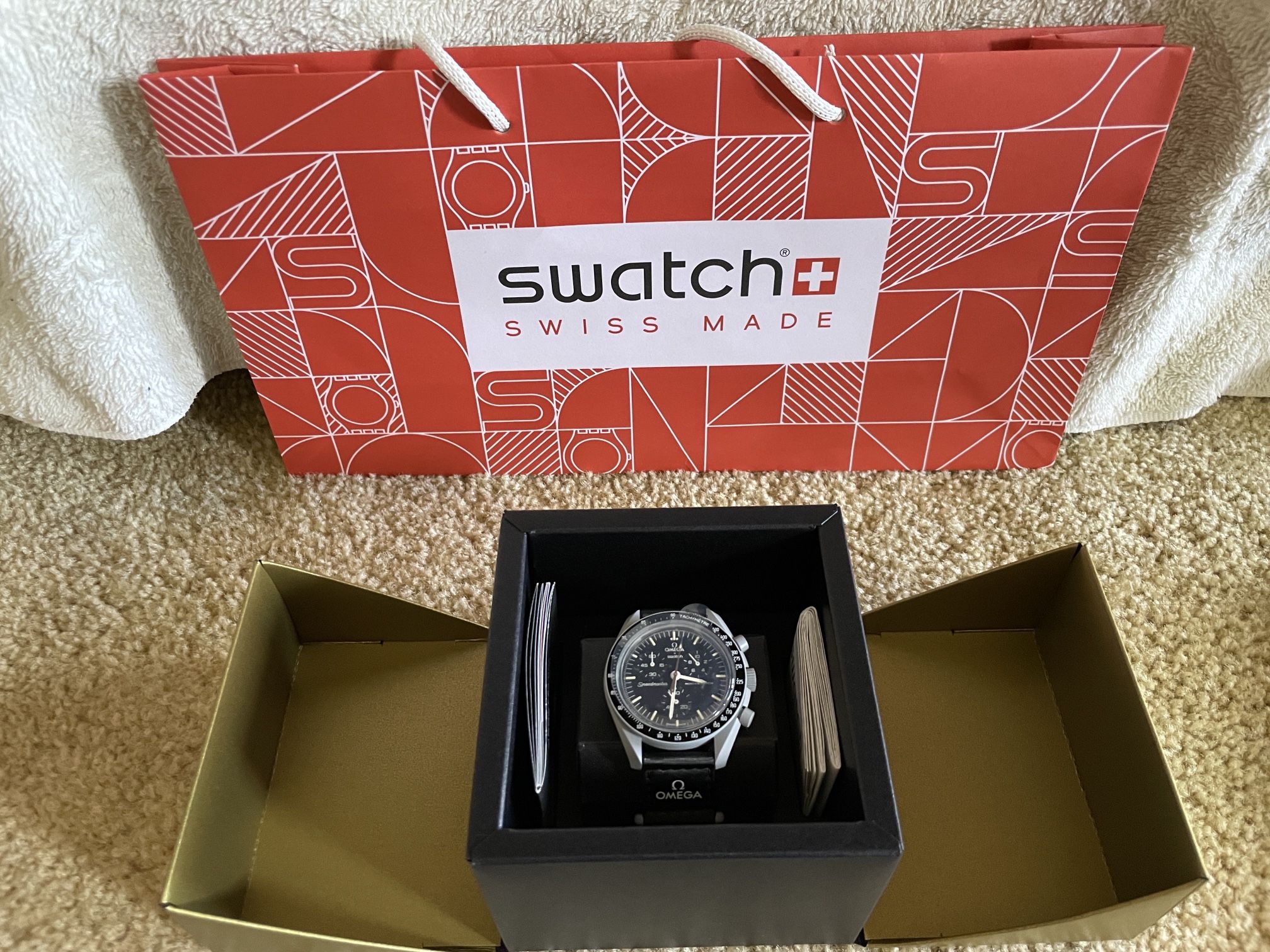 Swatch X Omega Mission To Moonshine Gold MoonSwatch ~ Limited Edition “3” (NYC)