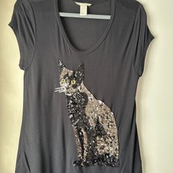 Sequin Cat Top