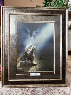 "Not Alone" Framed Military Angel Print