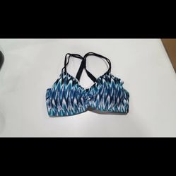 Coastal Blue Women's Bra-Sized Double Strap Underwire Bikini Top, 40B/C