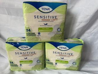 Tena sensitive pads 24 counts $5 each pack