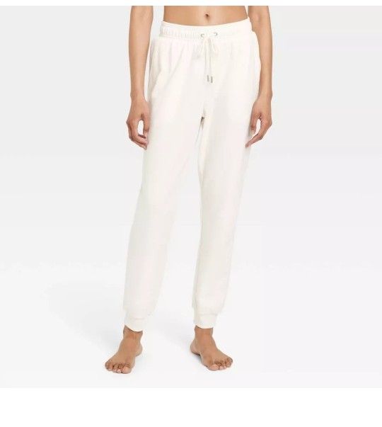 Women's Fleece Jogger Pants - Auden™ Cream XL