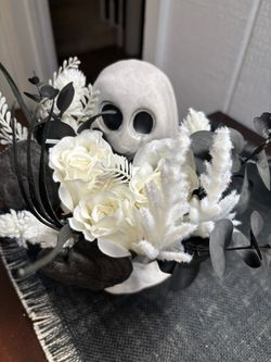 Faux Flower Ghost arrangement