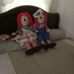 Vintage raggedy ann and andy doll