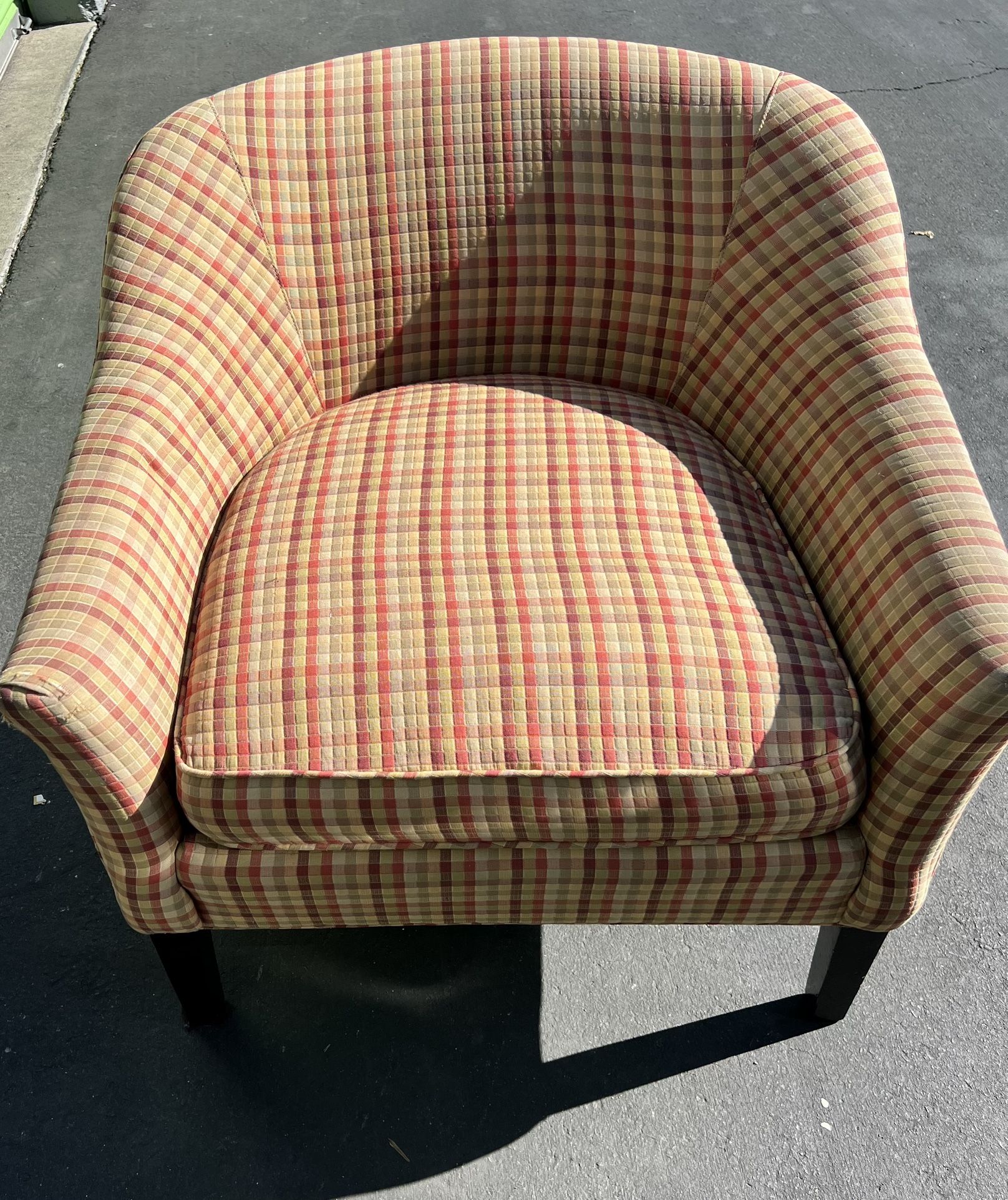 Calico Corners Custom Plaid Chair