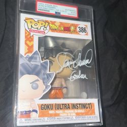 Funko PSA Goku Signed Encapsulated