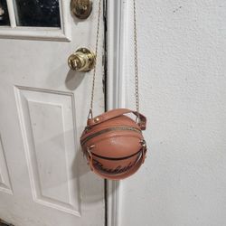 Brown Small Basketball Purse