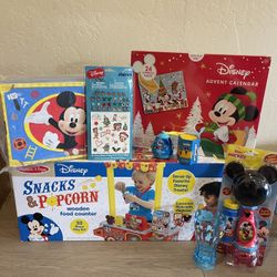 Melissa and Doug Disney Wooden Food Counter Mickey Advent Calendar Dress Up Toy Bundle 