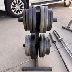 Plates 400+ LBS - Bench, Small Squat Rack Etc.