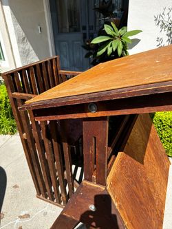 Wood Drafting Table + Chair for Art and Illustration