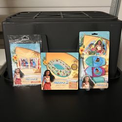 DISNEY MOANA 2 Junior Raft, Armbands Floaters AND 3 Sailboat Toys… ALL BRAND NEW