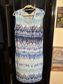 Tie-Dye Sleeveless Midi Dress