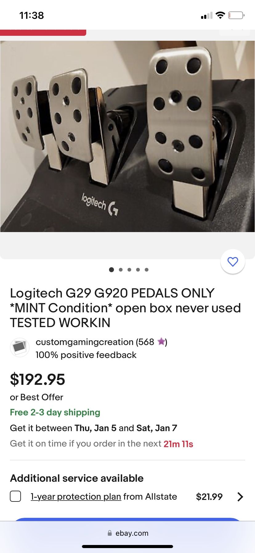 Logitech G29 Pedals Only 120 OBO for Sale in Fontana, CA OfferUp