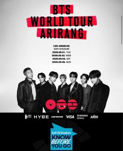 BTS world tour parking