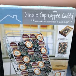 Two K-Cup Pod Caddies - Color CHROME- BRAND NEW - SEALED PACKAGES -BOTH FOR $20 or $15 Each