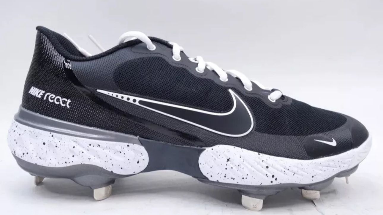 Nwt Nike Alpha Huarache  Cleats Mens White and Black Size 12 Nike Alpha Huarache Elite 4 Mid  main image 2