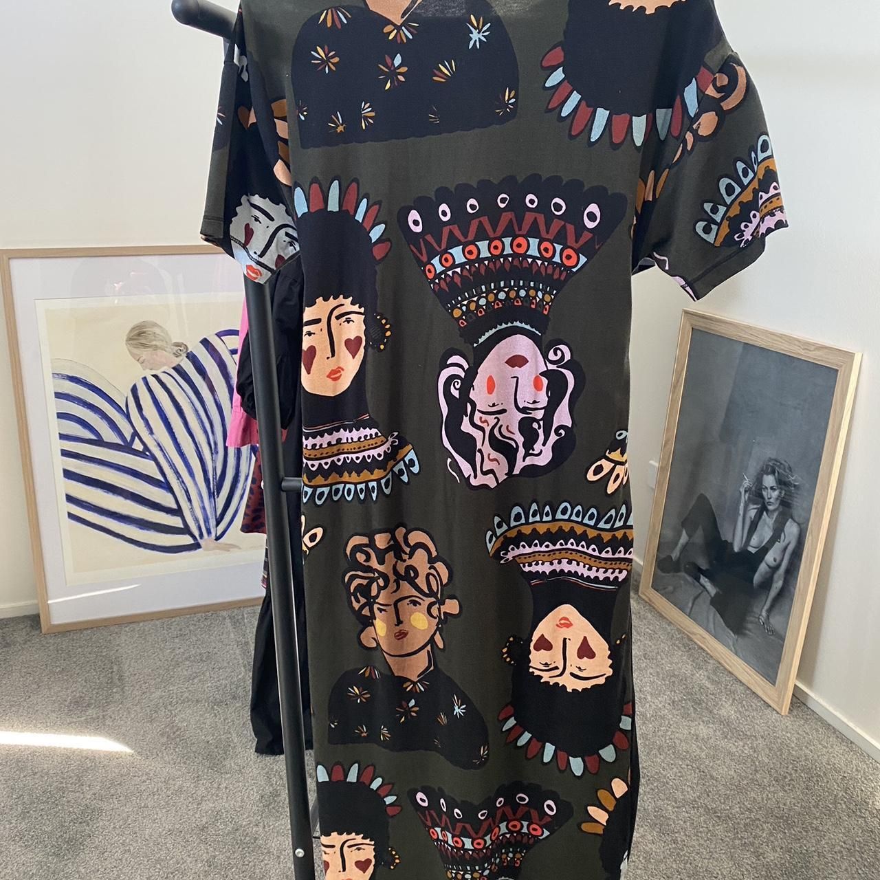 US Size 4–6 Gorman Organic Claire Johnson Midi T-Shirt Wrap Dress Size: Size 6 AU