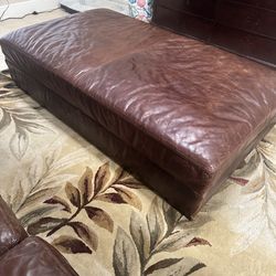 Oversized Leather Ottoman
