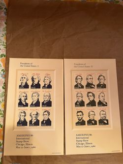 Presidents of the United States Stamps . From Ameripex86iò