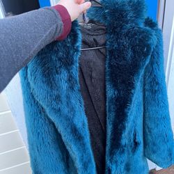 SpiritHood Classic Royal Wolf Luxe Faux Fur Coat