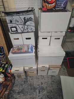 8 short boxs and 4 long  comics