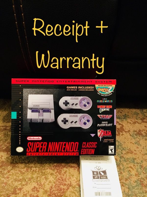 Brand new in box - Super Nintendo SNES Classic edition + warranty + receipt