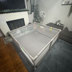 Gray Baby Playpen (59x59x27) NEW
