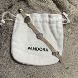 Pandora Reflection Mesh Bracelet And Charms