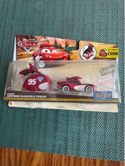 Cars Lightning McQueen & Trailer Toad Tr1p set