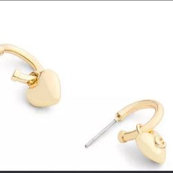 Coach gold huggie hoop earrings