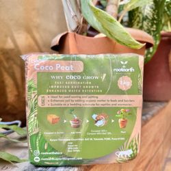 Premium Coco Peat / Coco Coir Brick – 2.2 lb – $10