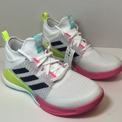 Adidas Crazyflight Mid Volleyball Shoes White Pink Women’s Size 8-12 & 14 HP3337 New