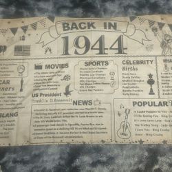 Back In 1944 - Remembrance / Birthday Banner