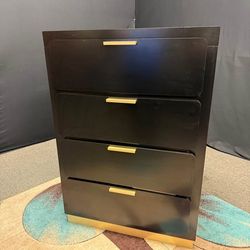 HUGE DEAL: Coaster Black & Gold 4-Drawer Chest - NEW